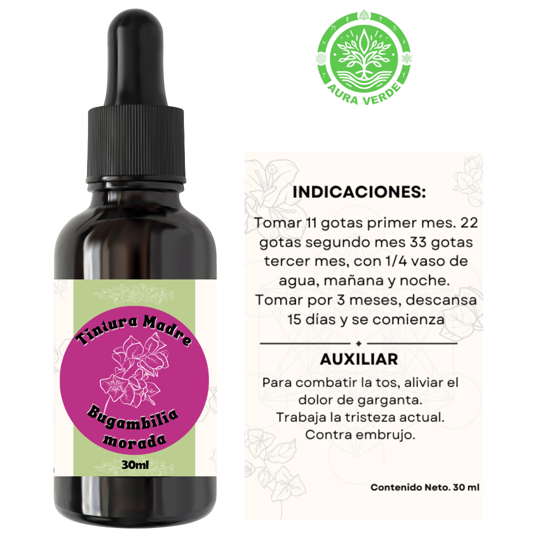 Tintura Madre de Bugambilia Morada 1pz 30ml